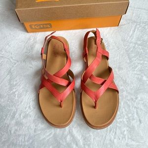 Kork-Ease Coral Leather Sandals Size:10M New